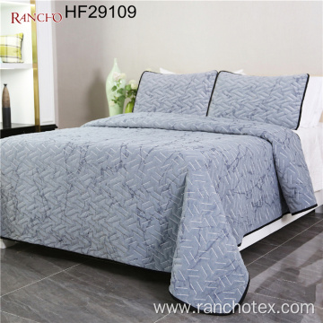 Warm Winter Embroidery Print Velvet Bedspread Bedding Set